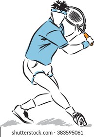 tennis player illustration