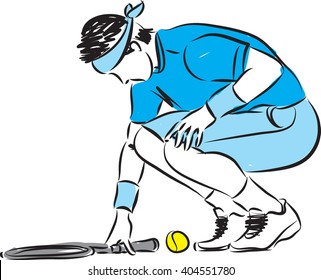 tennis player illustration