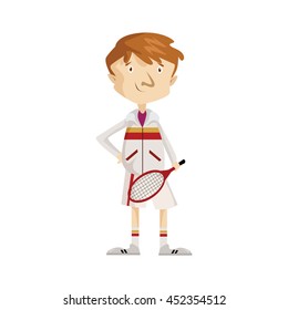 tennis player illustration