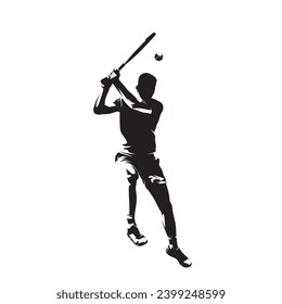 Tennis player, isolated vector silhouette, ink drawing. Tennis logo