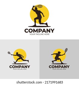 Tennis player logo design inspiration