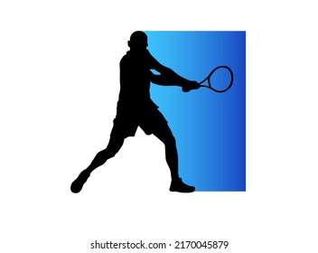 tennis player man logo vector