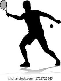 A tennis player man male sports person in silhouette 