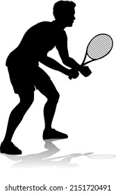 A tennis player man male sports person in silhouette 