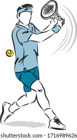 ilustración del vector de swing del jugador de tenis