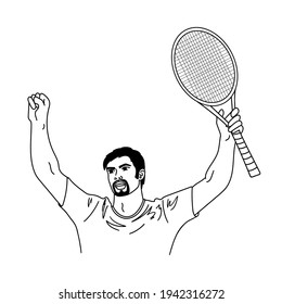 テニス 優勝 シルエット のイラスト素材 画像 ベクター画像 Shutterstock
