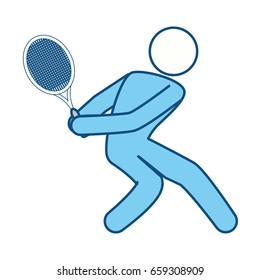 Tennis player pictogram