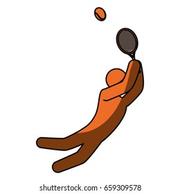 Tennis player pictogram