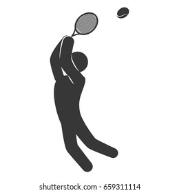 Tennis player pictogram