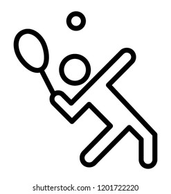 Tennis player playing with tennis racket and ball