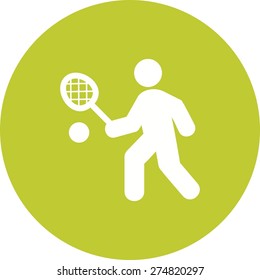 Tennis, player, racket, ball, sports icon vector image. Can also be used for fitness, recreation. Suitable for web apps, mobile apps and print media.