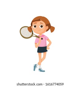tennis player with racket vector illustration