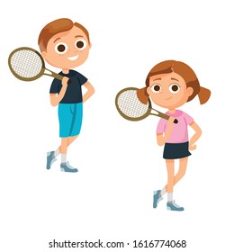 tennis player with racket vector illustration
