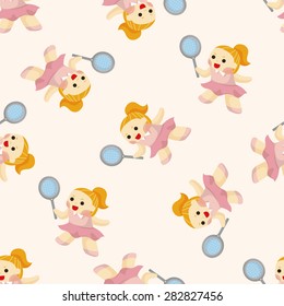 tennis player ,seamless pattern