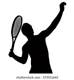 Jugador de tenis, silueta