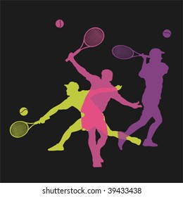 Tennis player silhouette