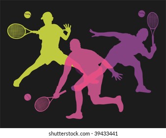 Tennis player silhouette