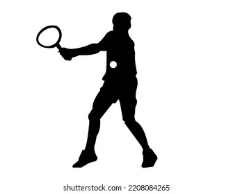 vector de diseño de silueta de jugador de tenis