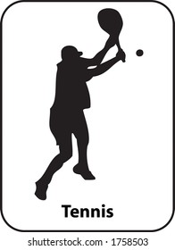 Tennis Player Sport Sign in Vector Format