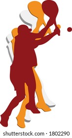 Tennis Player Sport Sign in Vector Format