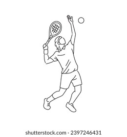 Tennis Player Sports Athlete Pose Vector Collection 1