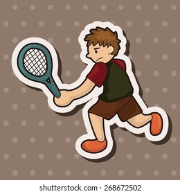 tennis player theme elements vector,eps