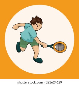 tennis player theme elements vector,eps