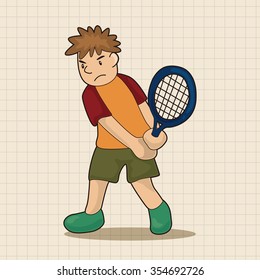 tennis player theme elements vector,eps