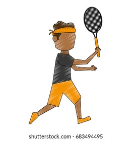 tennis player vector illustration