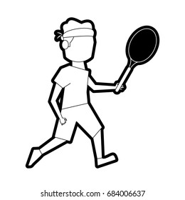 tennis player vector illustration