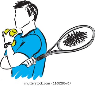 TENNIS PLAYER VECTOR ILLUSTRATION b