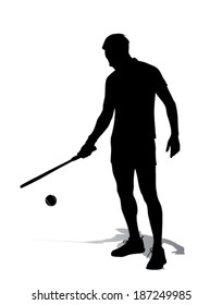 tennis player vector silhouette