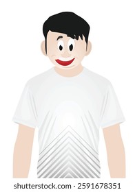 Tennis player in white shirt. vector