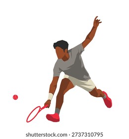 Tennis players pose or movement when playing