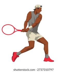 Tennis players pose or movement when playing