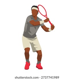 Tennis players pose or movement when playing