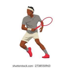 Tennis players pose or movement when playing