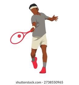 Tennis players pose or movement when playing