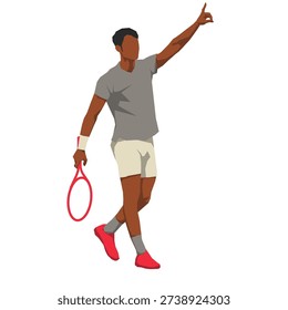 Tennis players pose or movement when playing