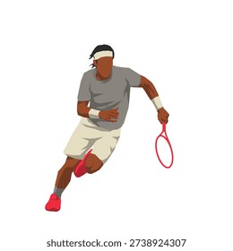 Tennis players pose or movement when playing