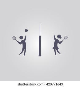 tennis players vector