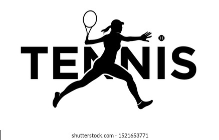 Tennis players Women illustration vector design for banner