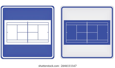 Tennis  playfield sign. vector illustration
