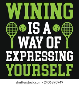 Tennis playing or tennis lovers typography or graphics tshirt design