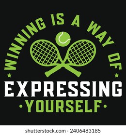 Tennis playing typography vintage or graphics tshirt design