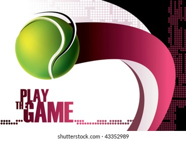 Tennis poster background. Vector illustration.