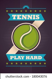 Diseño de afiches de tenis. Ilustración vectorial.