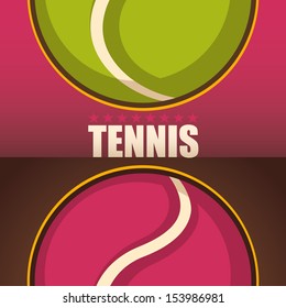 Tennis poster. Vector illustration.