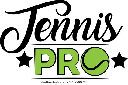 Tennis pro quote. Tennis ball vector