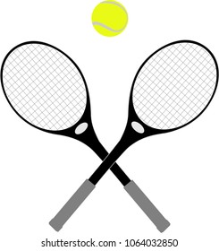 Tennis racket and bal